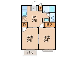 グランドハイツ近藤２の物件間取画像